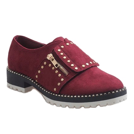 Slip-on bordeaux con borchie U-6249 rosso 1