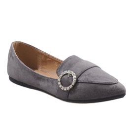 Mocassini grigi di ballerine DY-01 grigio 1
