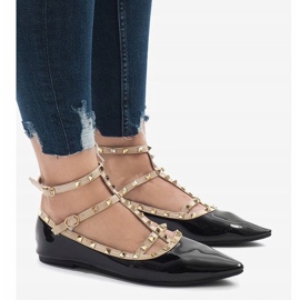 Ballerine laccate nere 127-12 nero 1