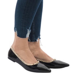 Ballerine nere con borchie 127-16 nero 1