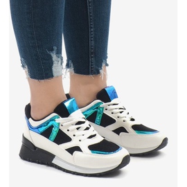Sneakers nere scarpe sportive alla moda 2018-12 bianco nero 2