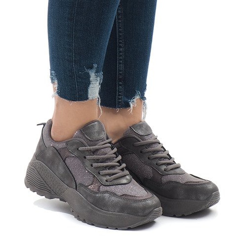 BY-080 scarpe sportive grigie grigio 1