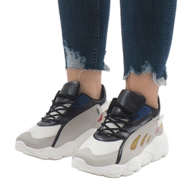 Scarpe sportive di tendenza multicolore 9115 bianco nero rosso grigio verde 1