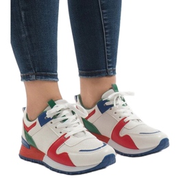 2018-7 Scarpe sportive alla moda multicolori rosse rosso grigio multicolore 1