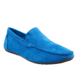 Eleganti scarpe blu navy da mocassini AB07-6 1