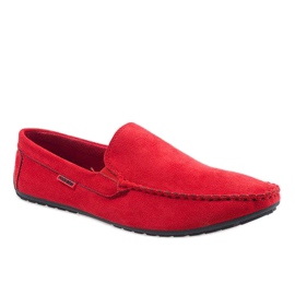 Scarpe basse eleganti rosse AB96K-2 mocassini rosso 1