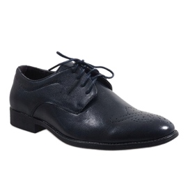 Scarpe eleganti blu navy D181502B 1