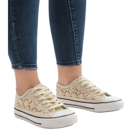 Sneakers in pizzo beige BB2050-SP 1
