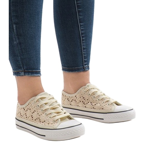 Sneakers in pizzo beige BB2050-SP 1