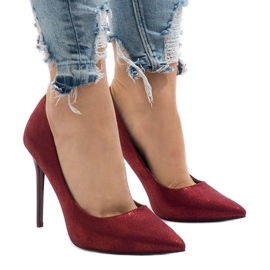 Tacchi alti classici bordeaux AT-0596-L rosso 1