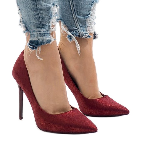Tacchi alti classici bordeaux AT-0596-L rosso 1