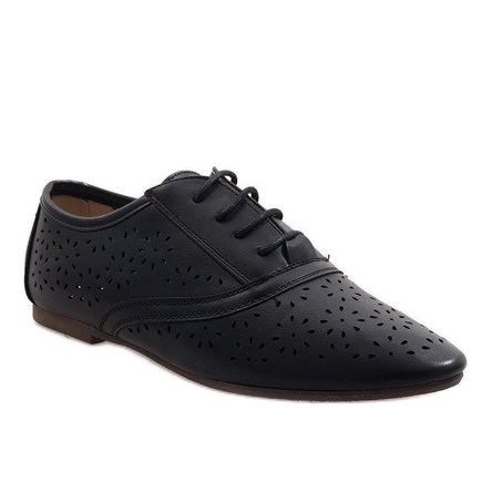 Scarpe jazz Oxford traforate nere 3 nero 1