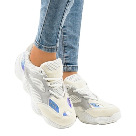 Scarpe da ginnastica bianche MS522-9 bianco 1