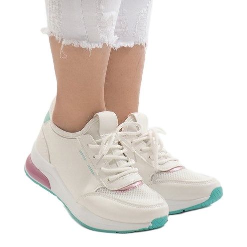 Scarpe sportive alla moda multicolori YM-31 L.GREEN bianco multicolore 1