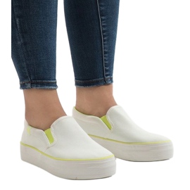 Piattaforma sneakers bianca GF-41 bianco 1