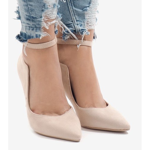 Décolleté beige su tacco B-54 2