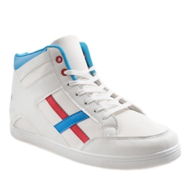Scarpe sportive da uomo bianche HY-1607 bianca multicolore 1