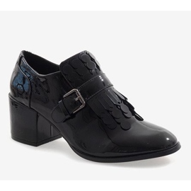 Stivali tacco alto laccati neri PZY-02 nero 1