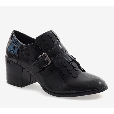 Stivali tacco alto laccati neri PZY-02 nero 1