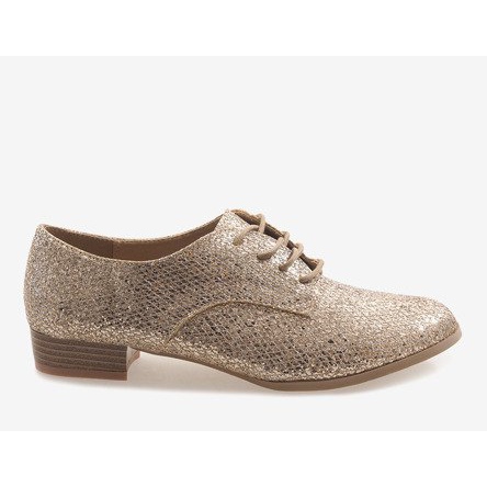 Scarpe stringate oro G086 d'oro 2