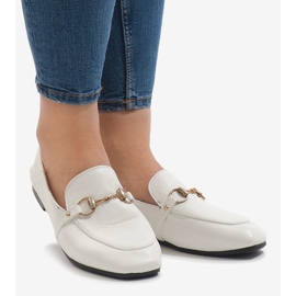 Mocassini bianchi da ballerine YJX001-9 bianco 2