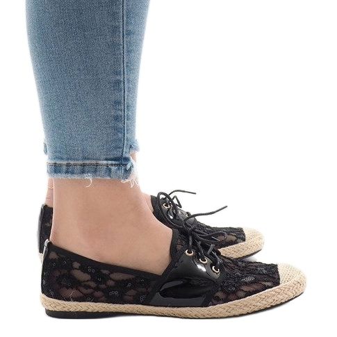 Scarpe jazz traforate nere YW-888 nero 1