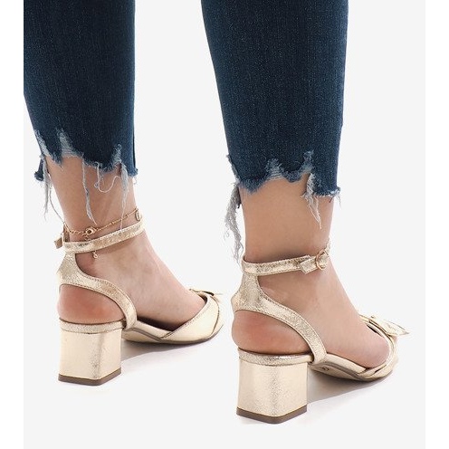 Sandali tacco oro 1702-2 d'oro 2