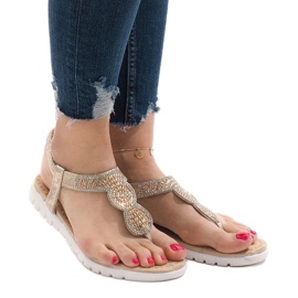 Sandali decorati oro S11 d'oro 1