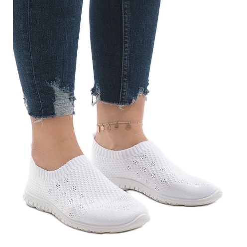 Scarpe sportive bianche B111-13 bianca 1