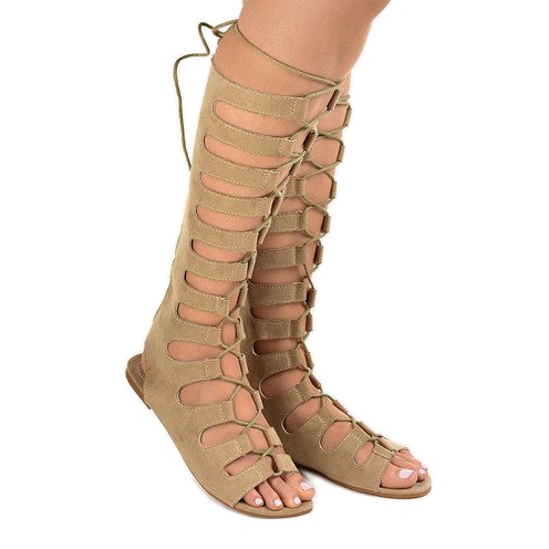 Sandali gladiatore piatti beige 289-9 1