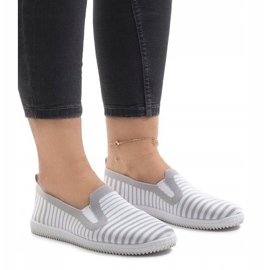 Sneakers a righe grigie XJ-2909 grigio 1