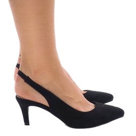 Décolleté nere su tacco con elastico 16337-242 nero 1