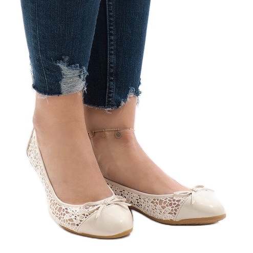 Ballerine traforate beige 98-5y 1