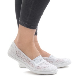 1148-Y sneakers stringate bianche bianca 1