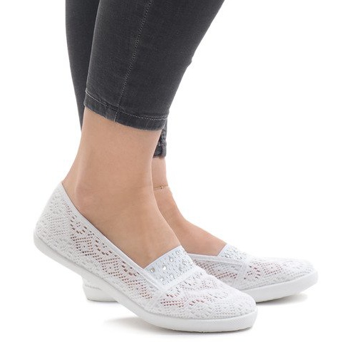 1148-Y sneakers stringate bianche bianca 1