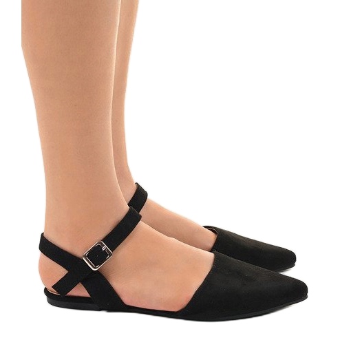 235-4 sandali ballerina neri nero 1