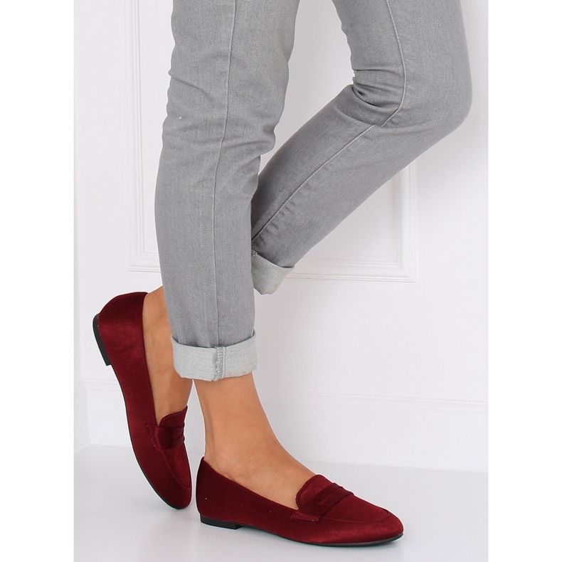 Mocassini da donna bordeaux 3109 Red II-GAT rosso 2
