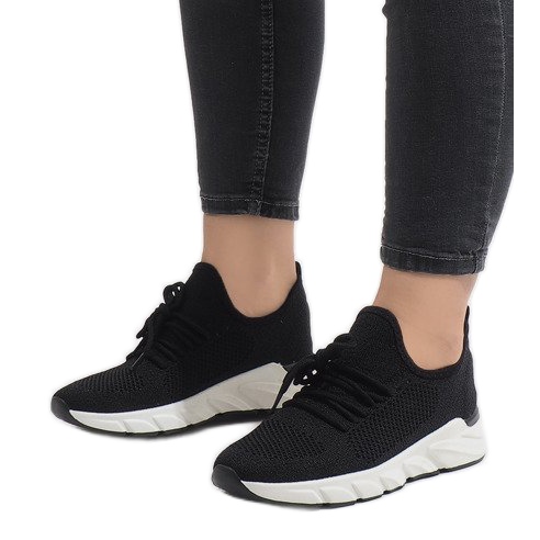 7766-Y scarpe sportive nere nero 1