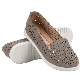 Top Shoes Signori con i cristalli grigio 2