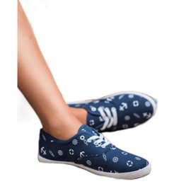 Sneaker da marinaio VICES blu 1