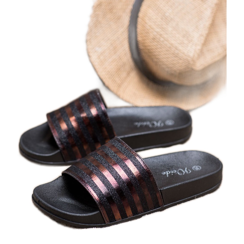 Weide Pantofole Con Glitter nero 2