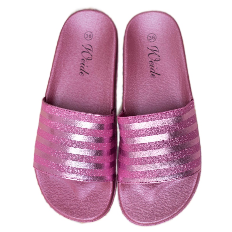 Weide Pantofole Con Glitter rosa 1