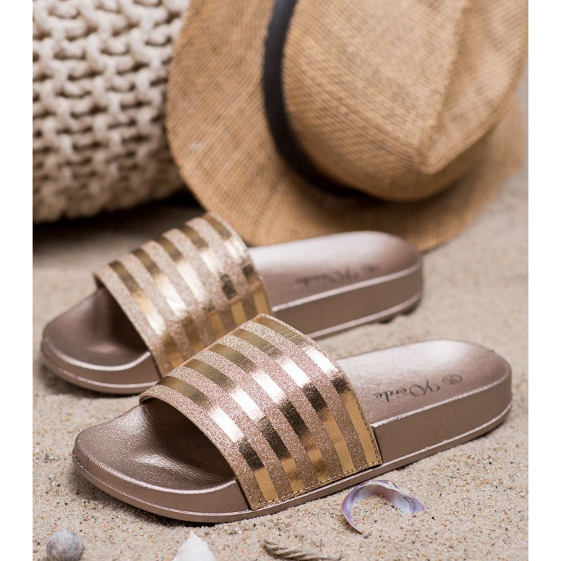 Weide Pantofole Con Glitter giallo 2