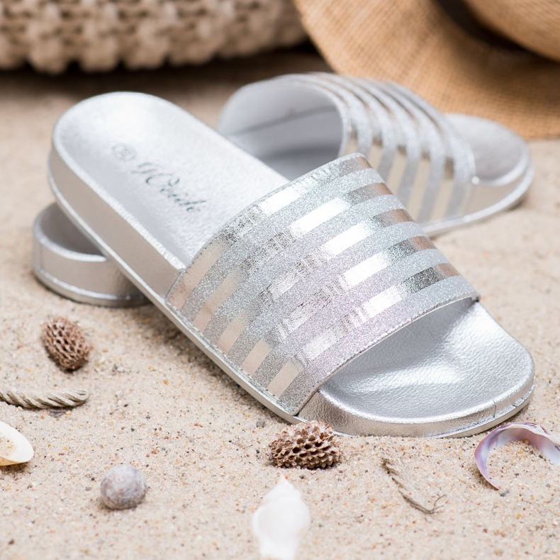 Weide Pantofole Con Glitter grigio 1