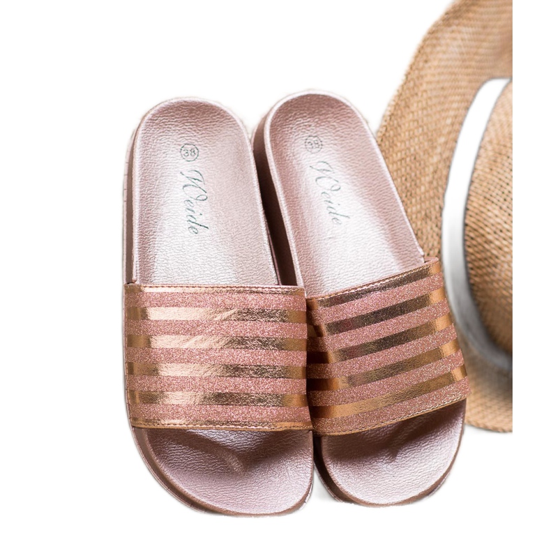 Weide Pantofole Con Glitter rosa 1