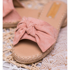 Forever Folie Pantofole Scamosciate Con Fiocco rosa 2