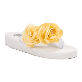 SHELOVET Infradito Leggere Con Fiori bianco 1