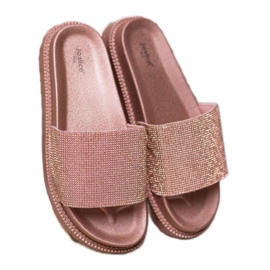 SHELOVET Pantofole Con Cristalli rosa 1