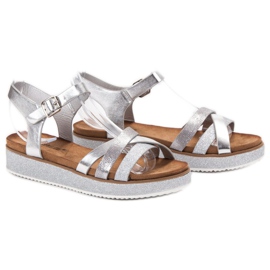 Bestelle Sandali Con Suola Glitter grigio 1