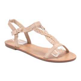 Ch. Creation Sandali in pelle scamosciata marrone 1